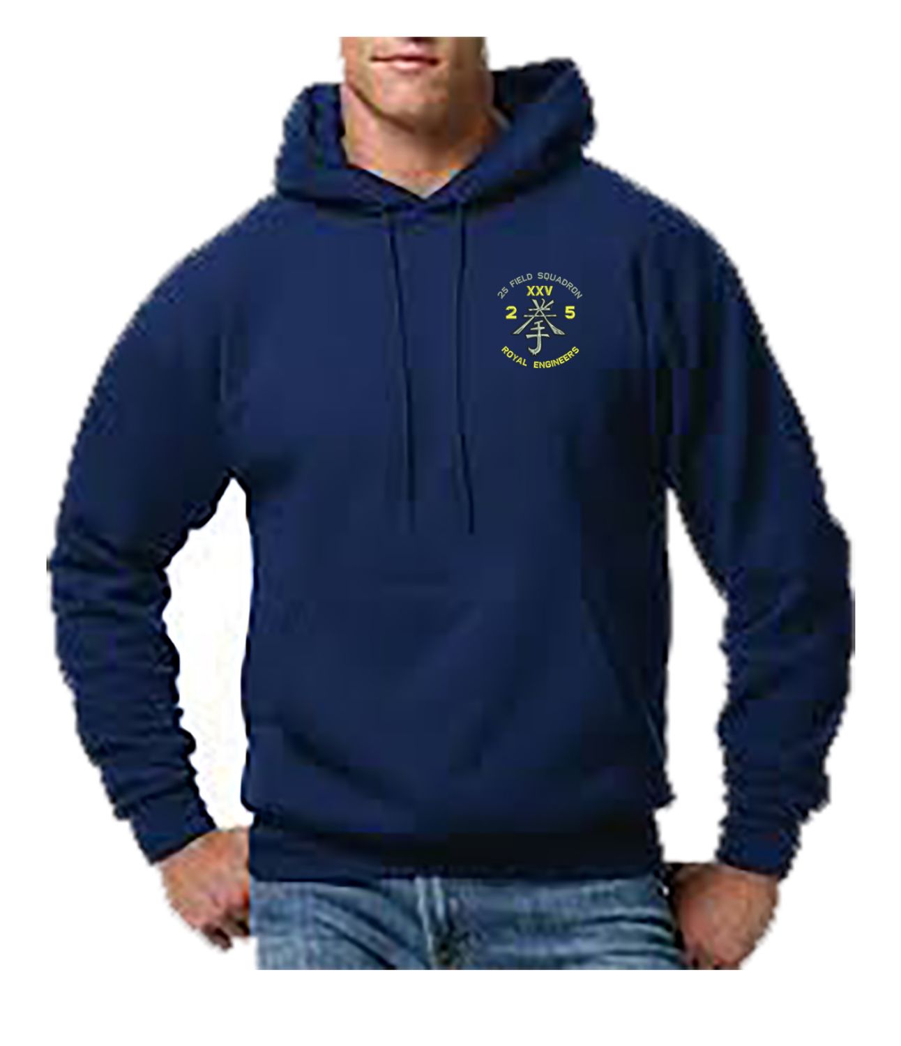 25 Fld Sqn Embroidered Hoodie SMALL BK